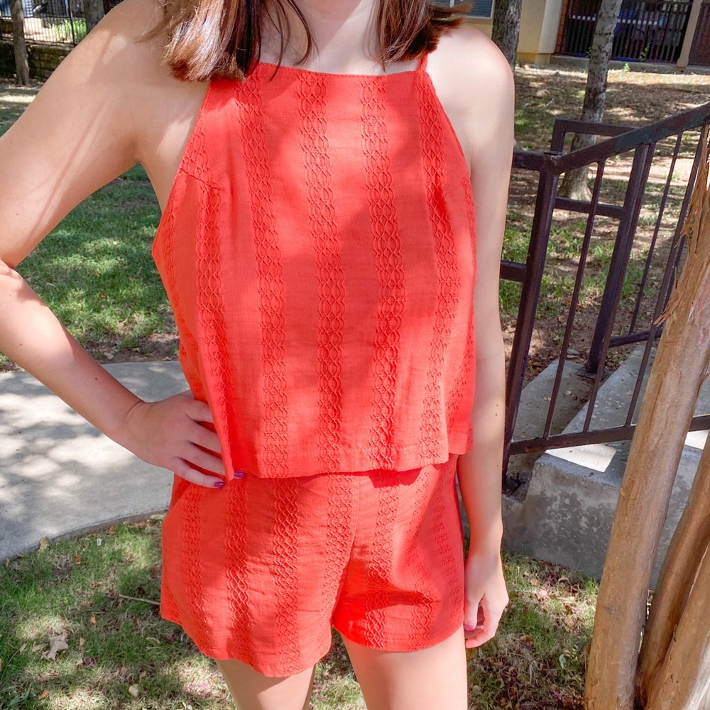 ORANGE TOP & BOTTOM SET